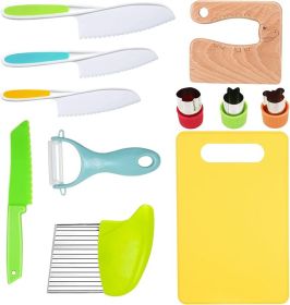 11 Pieces Wooden Kids Kitchen Knife Kids Kitchen Set